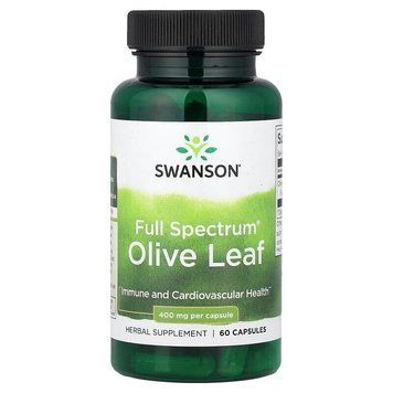 Swanson Olive Leaf Extract 400 mg Full Spectrum, 60 капсул CN20214-1 фото