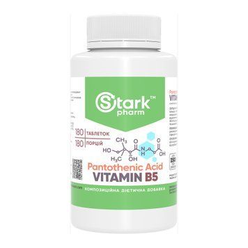 Pantothenic Acid Vitamin B5 500mg - 180 tabs 2023-10-6011 фото