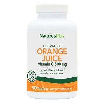 Natures Plus Orange Juice Vitamin C 500 mg, 90 жевательных таблеток CN11709 фото