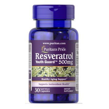 Puritan's Pride Resveratrol 500 mg, 30 капсул CN13033 фото