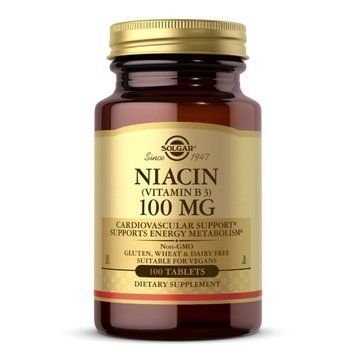 Solgar Niacin 100 mg, 100 таблеток CN12442 фото