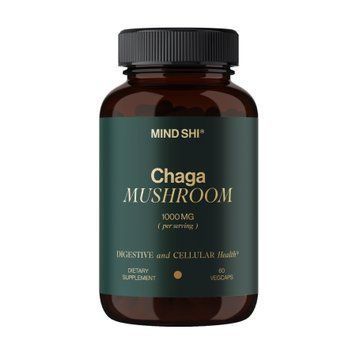 Chaga Mushroom 1000 mg - 60 vegcaps (Повреждена банка) 2024-11-0092 фото