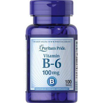 Puritan's Pride Vitamin B-6 100 mg, 100 таблеток CN4677 фото