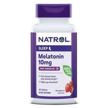 Natrol Melatonin 10 mg, 60 таблеток - Клубника CN3570-1 фото