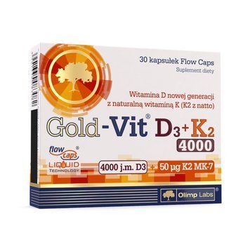 Olimp Sport Nutrition Gold-Vit D3+K2 4000 IU, 30 капсул CN9636 фото