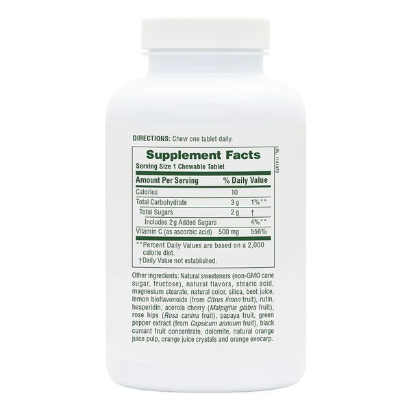 Natures Plus Orange Juice Vitamin C 500 mg, 90 жувальних таблеток CN11709 фото