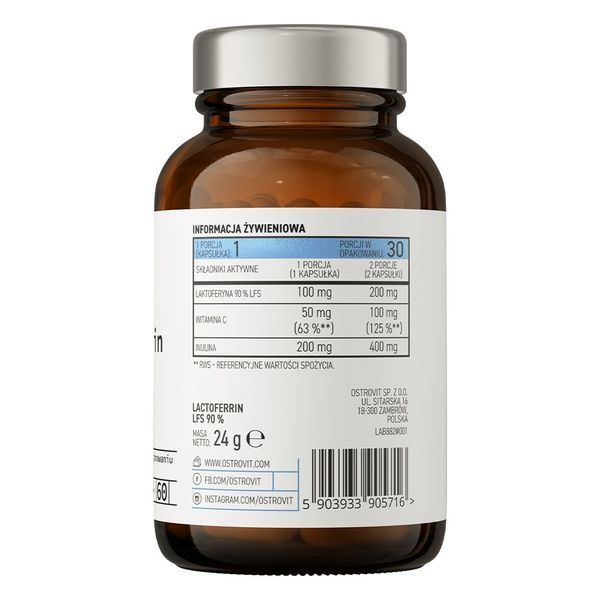 OstroVit Pharma Lactoferrin LFS 90%, 60 капсул CN16010 фото