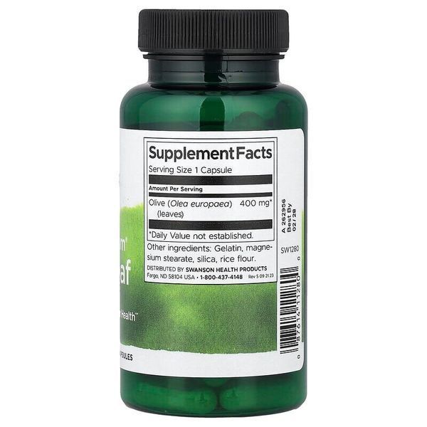 Swanson Olive Leaf Extract 400 mg Full Spectrum, 60 капсул CN20214-1 фото