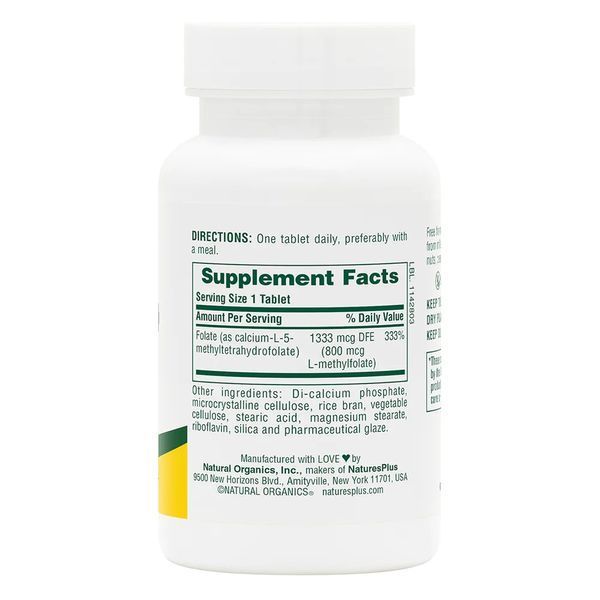 Natures Plus Folic Acid 800 mcg, 90 таблеток CN11748 фото