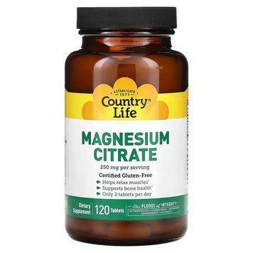 Country Life Magnesium Citrate, 120 таблеток CN14516 фото