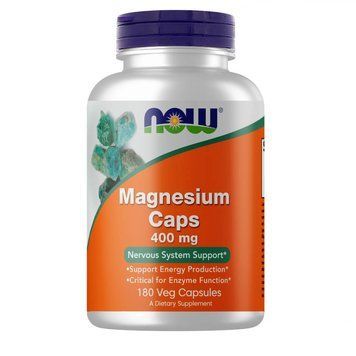 NOW Magnesium 400 mg, 180 вегакапсул CN4497 фото