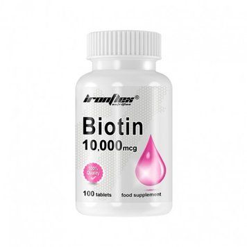 IronFlex Biotin 10000 mcg, 100 таблеток CN11422 фото