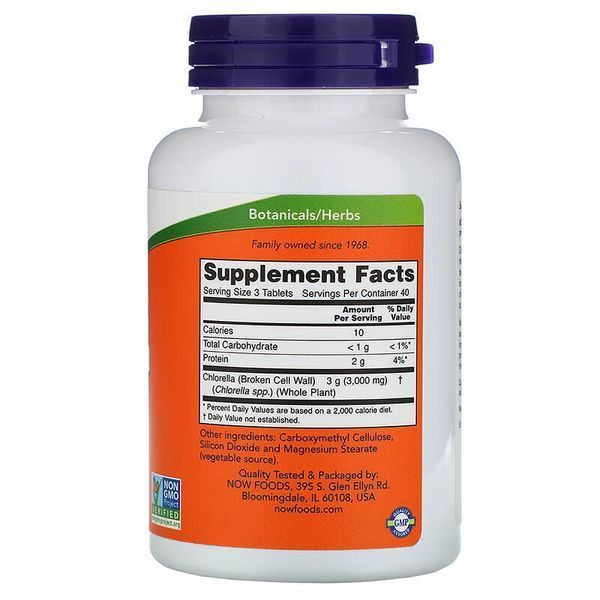 NOW Chlorella 1000 mg, 120 таблеток CN10299 фото