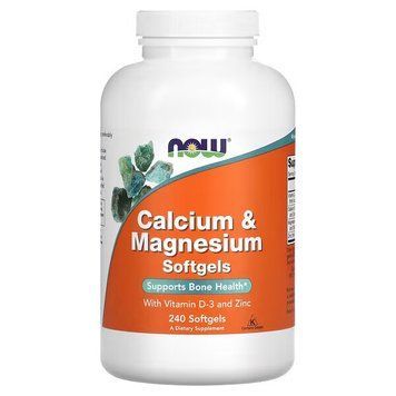 NOW Calcium & Magnesium, 240 капсул CN10196 фото