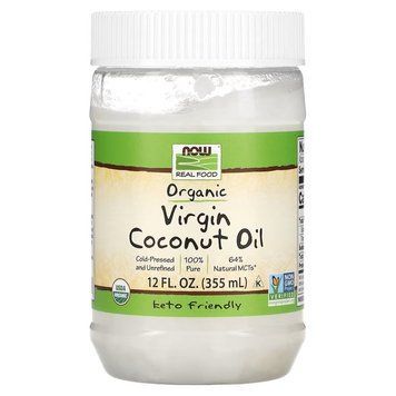 NOW Real Food Organic Virgin Coconut Cooking Oil, 355 мл CN12655 фото