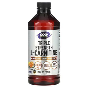 NOW L-Carnitine 3000 mg, 473 мл - Цитрус CN4381-2 фото