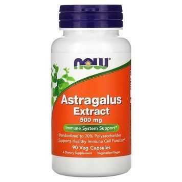 NOW Astragalus Extract 500 mg, 90 вегакапсул CN10006 фото
