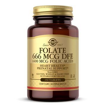 Solgar Folate 666 mcg, 250 таблеток CN6107 фото