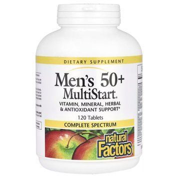 Natural Factors Men's 50+ MultiStart, 120 таблеток CN17128 фото