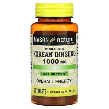 Mason Natural Korean Ginseng, 60 таблеток CN13509 фото