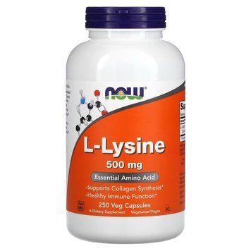 NOW L-Lysine 500 mg, 250 капсул CN4382 фото