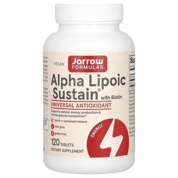 Jarrow Formulas Alpha Lipoic Sustain with Biotin, 60 таблеток CN16585 фото
