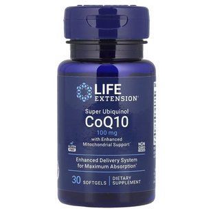 Life Extension Super Ubiquinol CoQ10 100 mg, 30 капсул CN17100 фото
