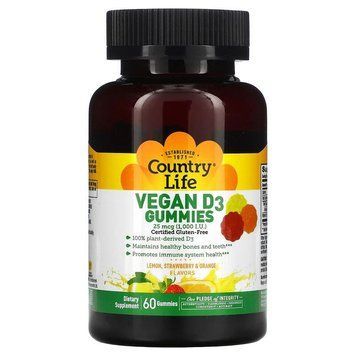 Country Life Vitamin D3 1000 IU, 60 желеек CN13915 фото