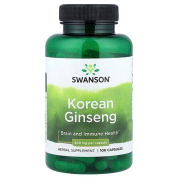 Swanson Korean Ginseng 500 mg, 100 капсул CN20227-1 фото