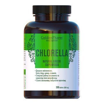 Golden Pharm Chlorella, 200 таблеток CN15580 фото