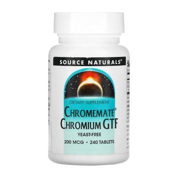 ChromeMate&reg; Chromium GTF 200 mcg, Yeast Free - 240 tabs (Повреждена банка) 2023-10-7878 фото