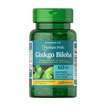 Ginkgo Biloba Standardized Extract 60 mg - 120 softgels F5A7DD9B3B46 фото