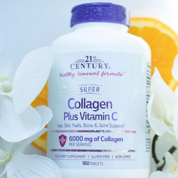 21st Century Super Collagen Plus Vitamin C 6000 mg, 180 таблеток CN3919 фото