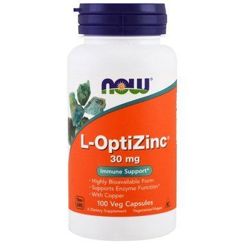 NOW L-OptiZinc 30 mg, 100 вегакапсул CN4386 фото
