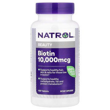 Natrol Biotin 10000 mcg, 100 таблеток CN3558 фото