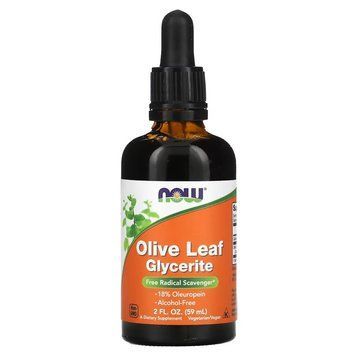 NOW Olive Leaf Glycerite, 59 мл CN13081 фото