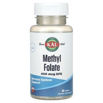 KAL Methyl Folate 400 mcg, 90 таблеток CN17242 фото