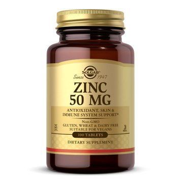 Solgar Zinc 50 mg, 100 таблеток CN12426 фото