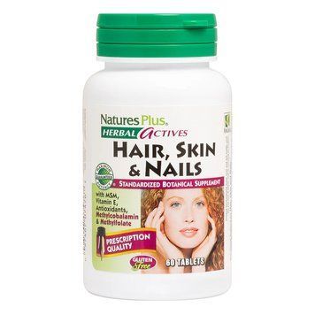 Natures Plus Herbal Actives Hair Skin and Nails, 60 таблеток CN11804 фото