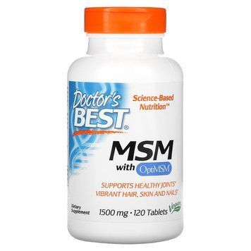 Doctor's Best MSM 1500 mg, 120 таблеток CN9416 фото