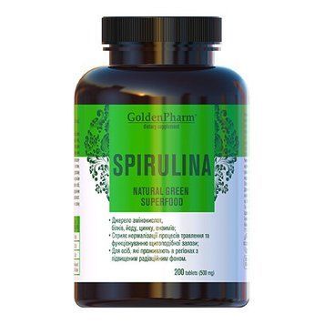 Golden Pharm Spirulina, 200 таблеток CN15583 фото