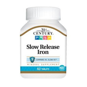 21st Century Slow Release Iron, 60 таблеток CN3916 фото