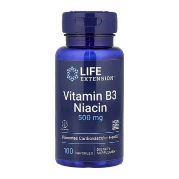 Vitamin B3 Niacin 500 mg - 100 caps 2023-10-6355 фото