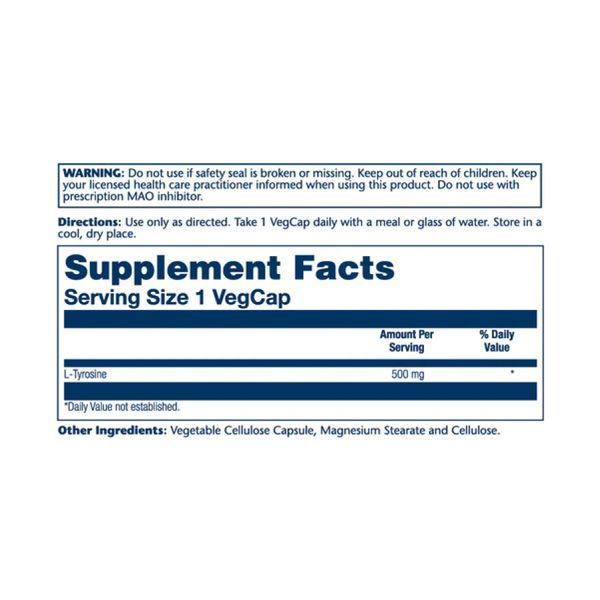 L-Tyrosine 500mg - 50 vcaps 2023-10-2396 фото