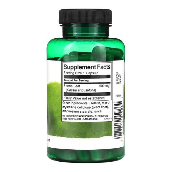 Senna Leaf 500mg - 100 сaps 2023-10-4073 фото