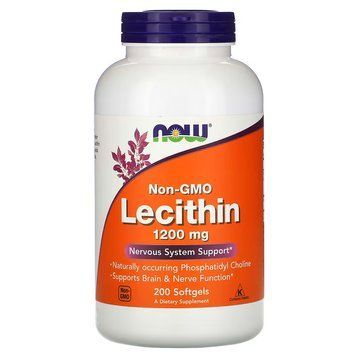 NOW Lecithin 1200 mg, 200 капсул CN11361 фото