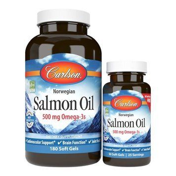 Carlson Labs Salmon Oil, 180+50 капсул CN7460 фото