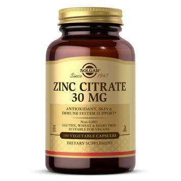 Solgar Zinc Citrate 30 mg, 100 вегакапсул CN12428 фото