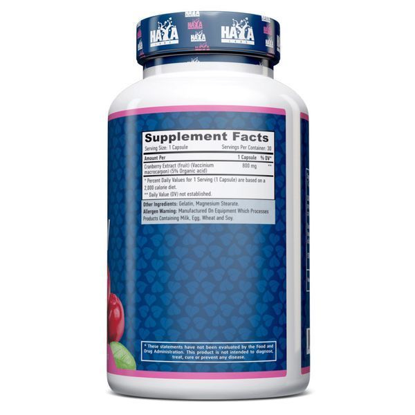 Haya Labs Cranberry Fruit Extract, 30 капсул CN12153 фото
