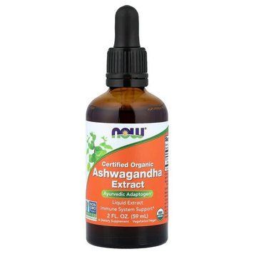 NOW Certified Organic Ashwagandha Extract, 59 мл CN17341 фото